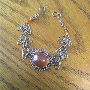Orange Peruvian Alpaca Bracelet